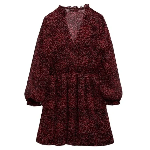 ZARA Animal Print Dress Small - Picture 8 of 8